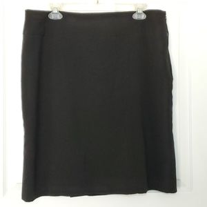 Black midi skirt